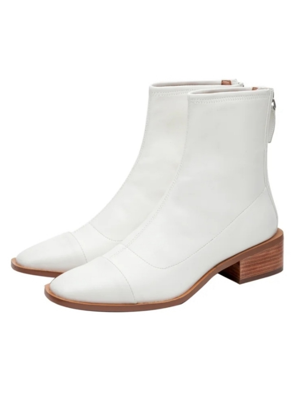 NIB eggshell Paolo Venata ankle boots 8